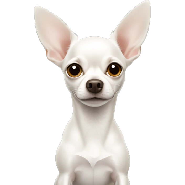 White Chihuahua with floppy ears emoji
