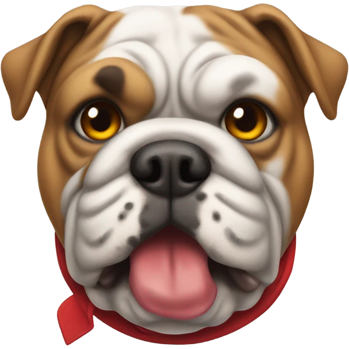 Bulldog with a red jersey emoji