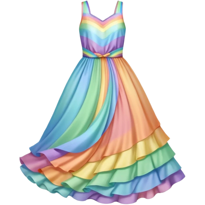 Rainbow pastel dress emoji