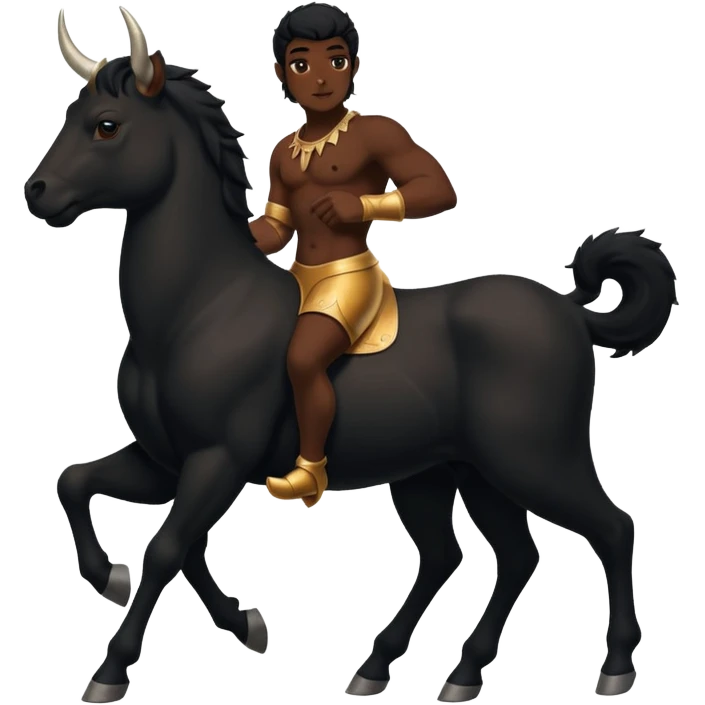 silhouettes centaur  bull emoji
