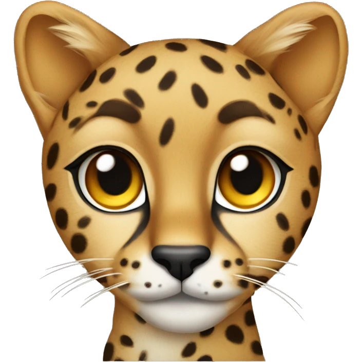 cheetah print cat  emoji