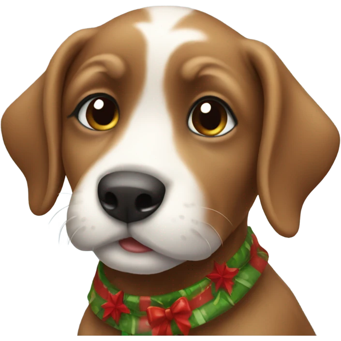 Christmas puppy emoji