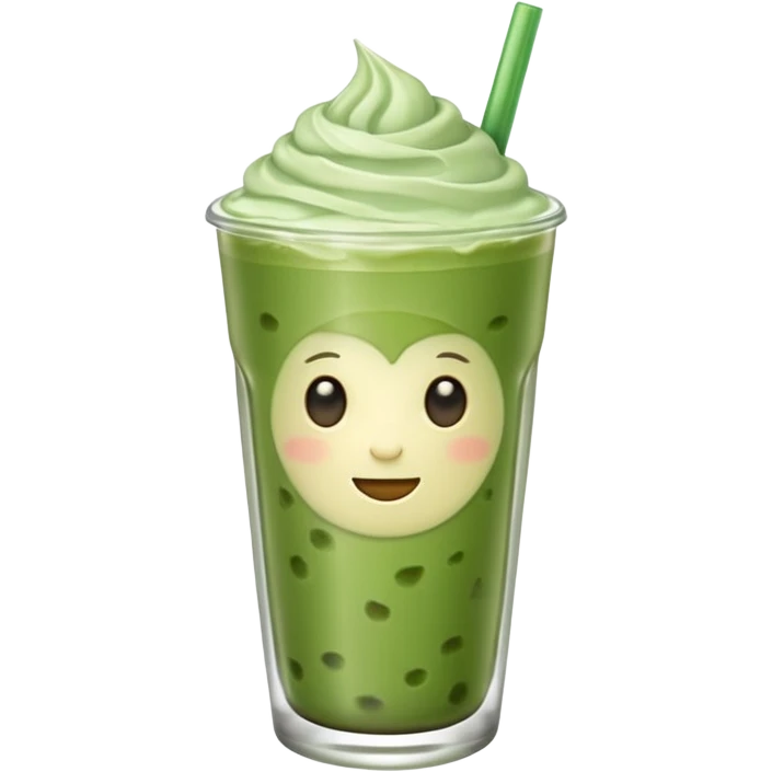an iced matcha latte emoji