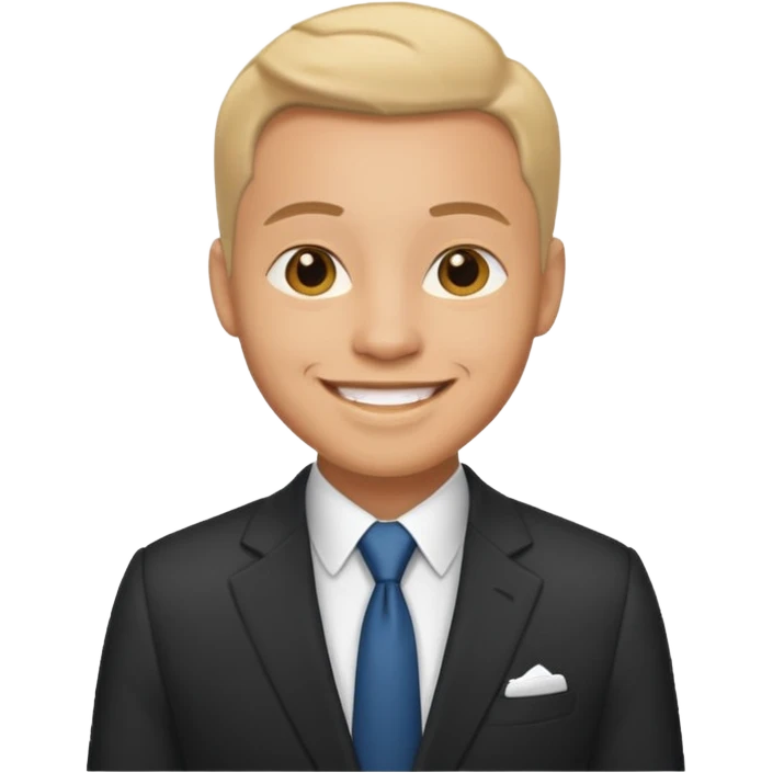 man wearing suit emoji
