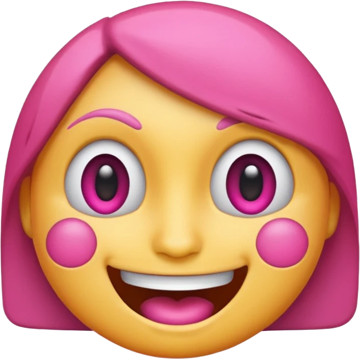 pink crazy face  emoji