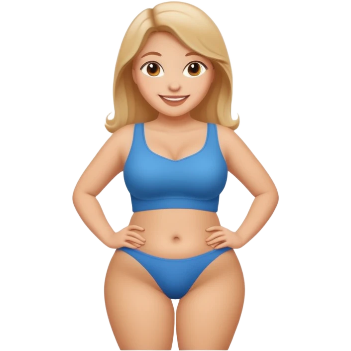 Extremely large butt white girl emoji