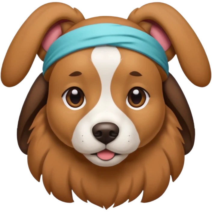 A dog with headband  emoji