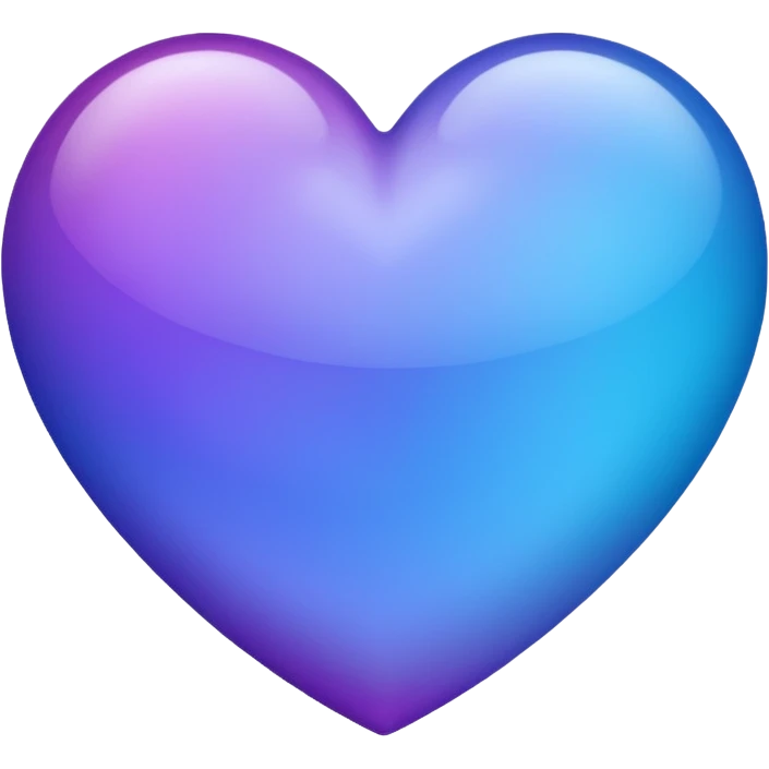 Fade from blue to purple heart emoji emoji