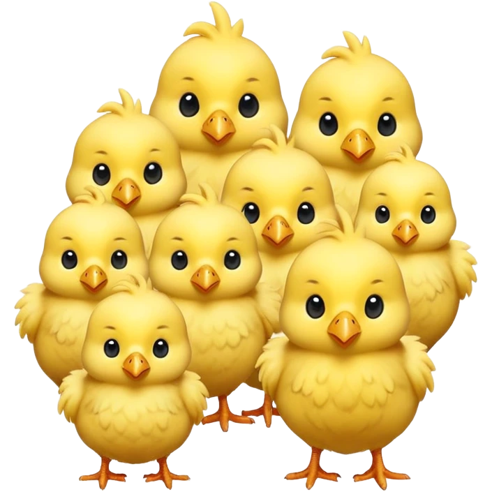 Six little chicken  emoji