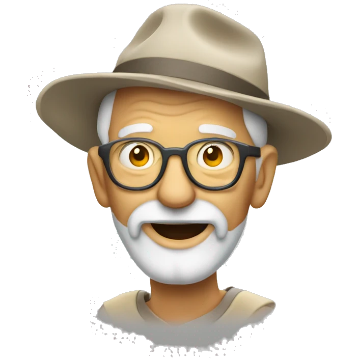 Old man playing disc golf emoji