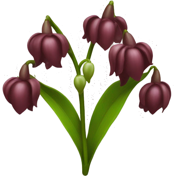 burgundy lily of the valley emoji