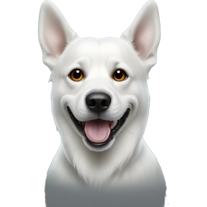 Hyper realistic Ghost dog without eyes  emoji