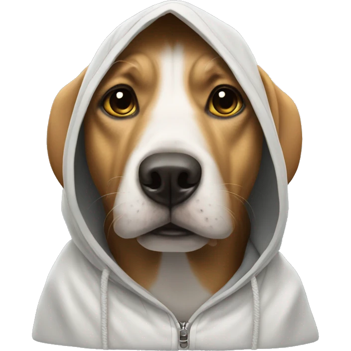 Dog wear a hood emoji