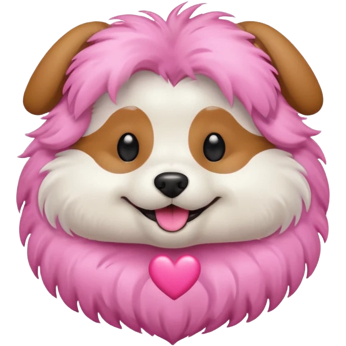 Собака показывает сердечко emoji