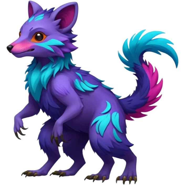 Anthropomorphic digitigrade Vernid-creature by LiLaiRa (full body) emoji