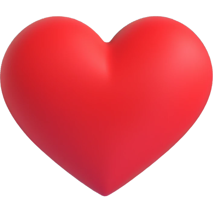 basic red heart emoji