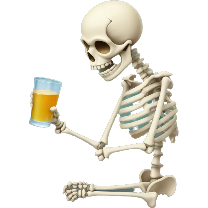 Skeleton drinking chimarrão emoji
