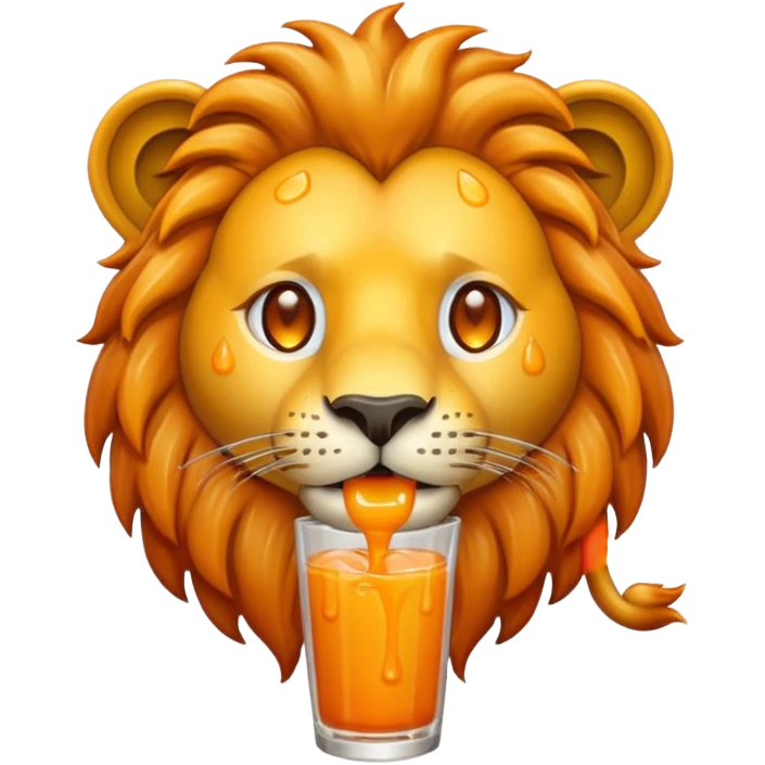 lion with juicwe emoji