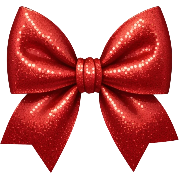 red glitter bow emoji