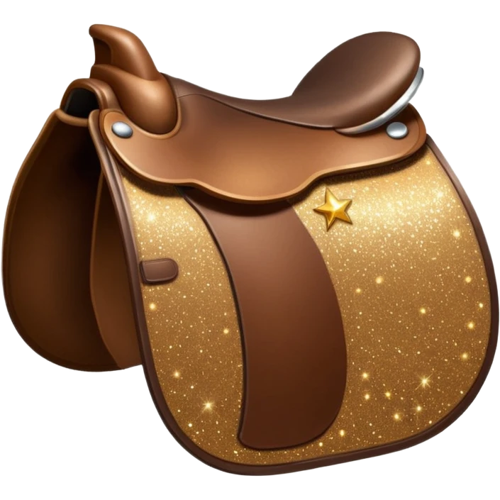 Glittery saddle emoji