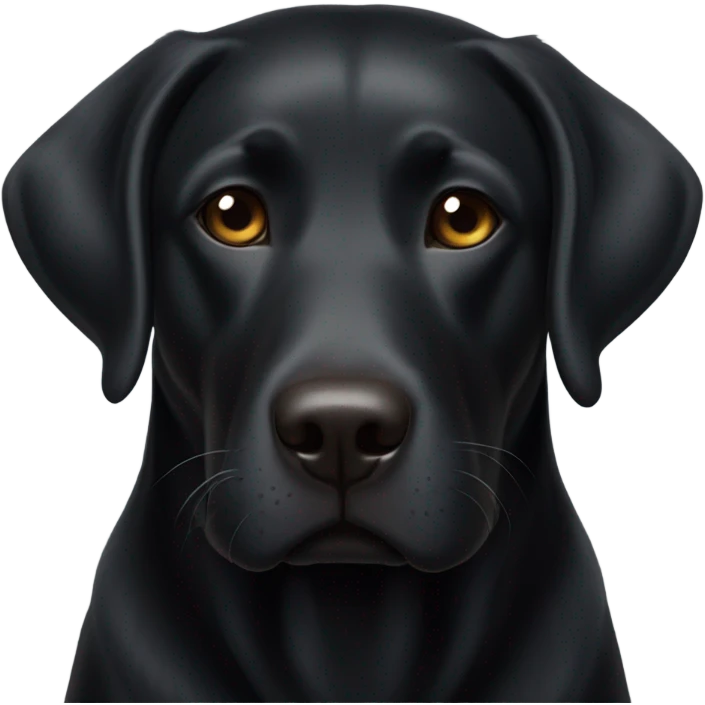 Black lab snoring emoji