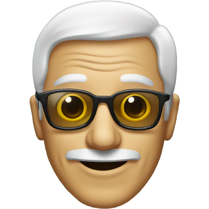 smiling old man in sunglasses emoji