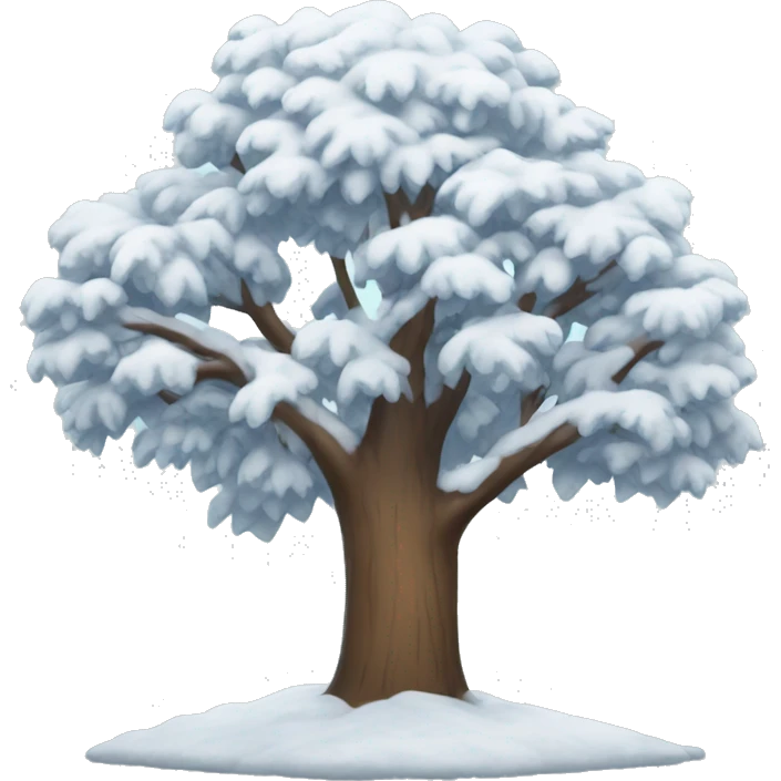 Snowy tree emoji