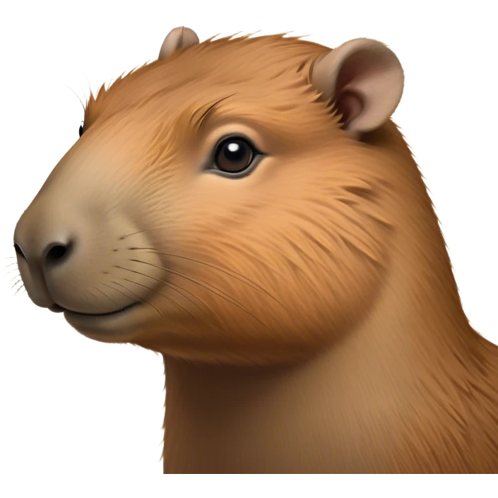 Cinematic Noble Capybara Portrait Emoji, Poised and serene, with a robust, rounded build covered in soft, earthy fur and gentle, wise eyes, Simplified yet sharp and sophisticated features, highly detailed, glowing with a warm, natural glow, high shine, intelligent and calm, stylized with an air of understated authority, focused and attentive, soft glowing outline, capturing the essence of a watchful and confident guardian that feels as though it could step out of the screen with effortless authority! emoji