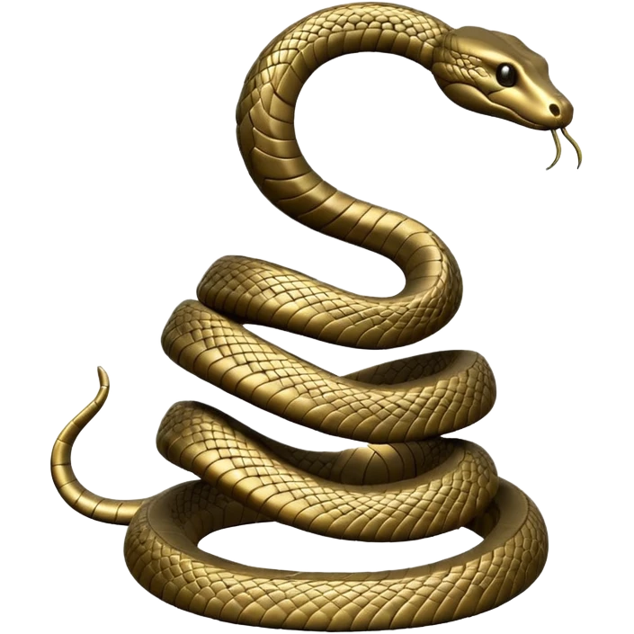 Snake sculpture Standing emoji