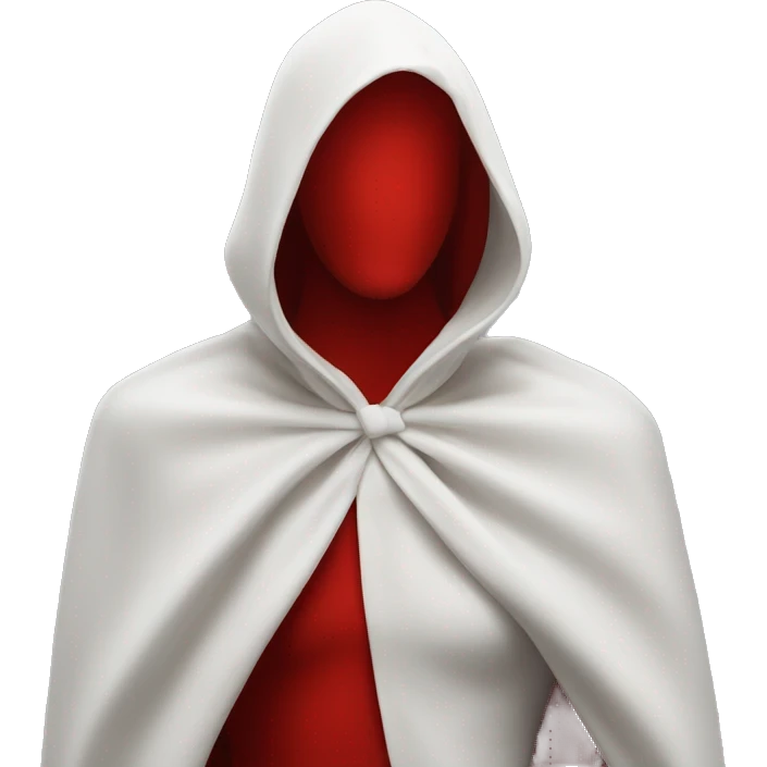 faceless mannequin flapping red cape without hood emoji