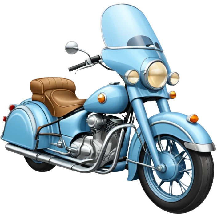 light blue sidecar motorcycle emoji