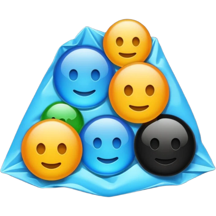 Plastic black emoji