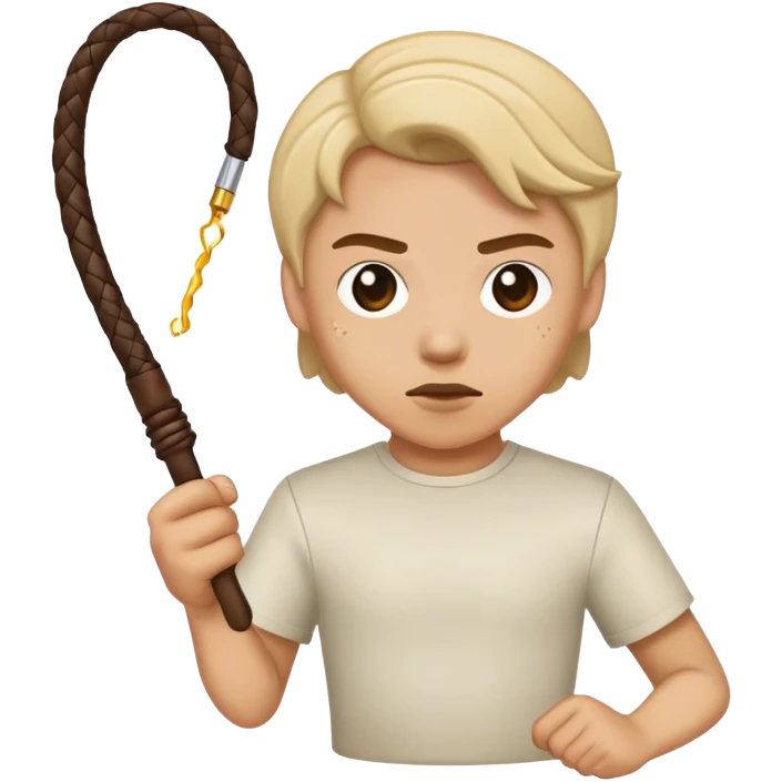 A person whipping a whip emoji