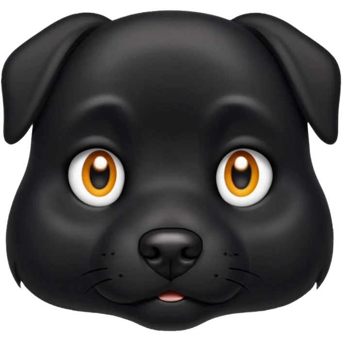 black dog black eyes emoji