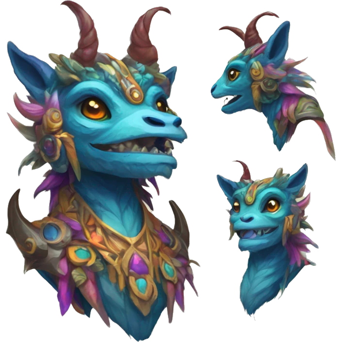 Colorful vernid fantasy creature LiLaiRa GriffSnuff Kamirah Falvie emoji