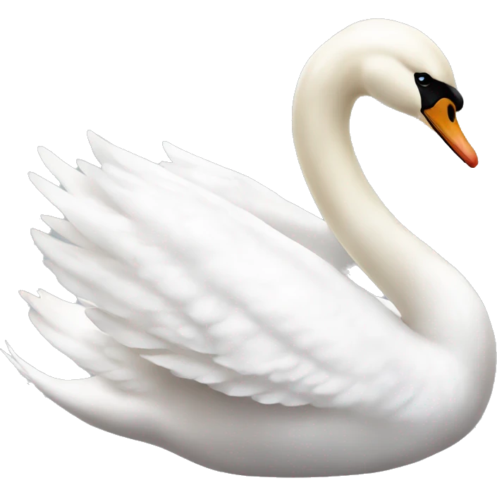 White swan with bow emoji