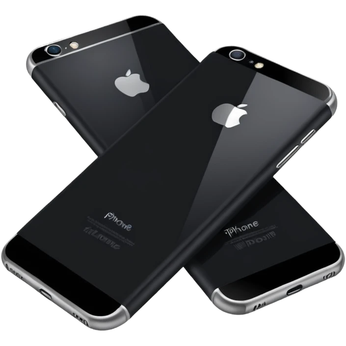 black iphone 6 back side emoji