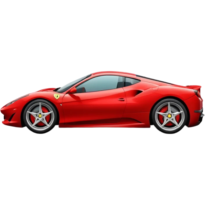 Red Ferrari sports car emoji