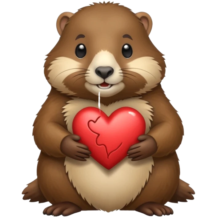 Marmotte qui donne son cœur  emoji