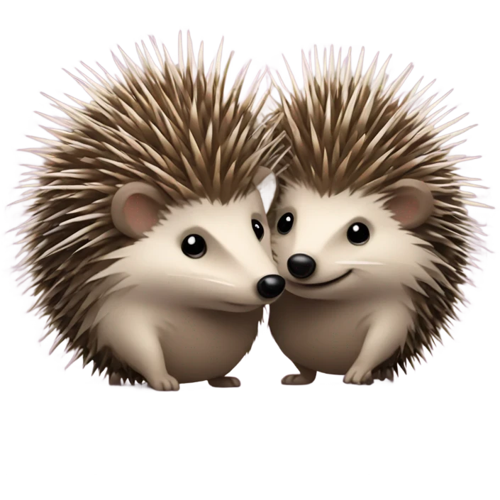 hedgehogs hugging emoji