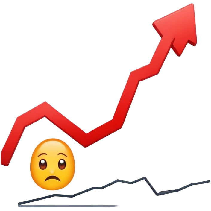 red chart down emoji