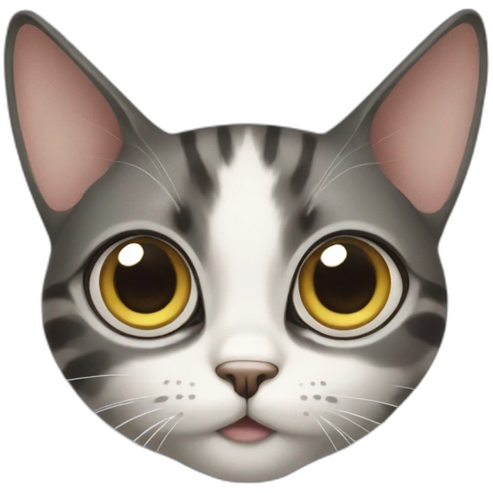 Cat with manga big eyes  emoji