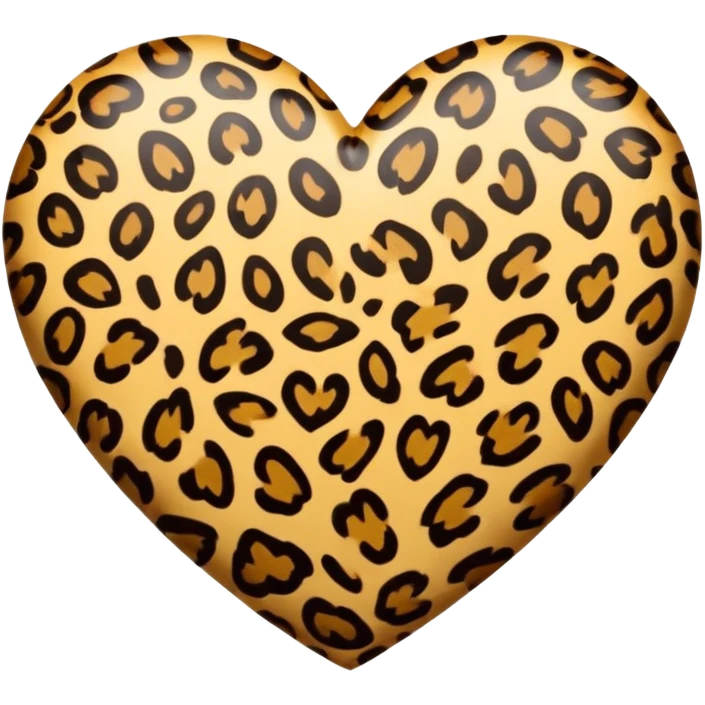 leopard print heart emoji