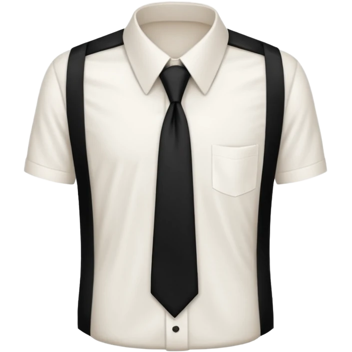 white shirt & black tie (without face, just clothes) emoji