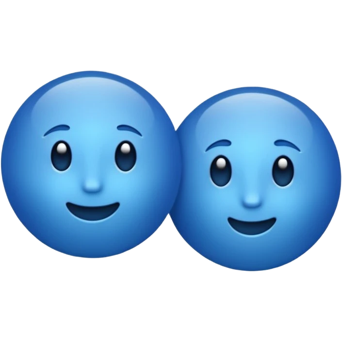 🔵☑️ ادمج لي هذان اكثر زرقة  emoji