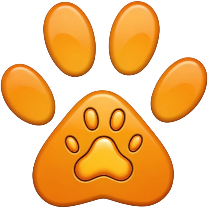 a very light pale yellow-orange pawprint emoji
