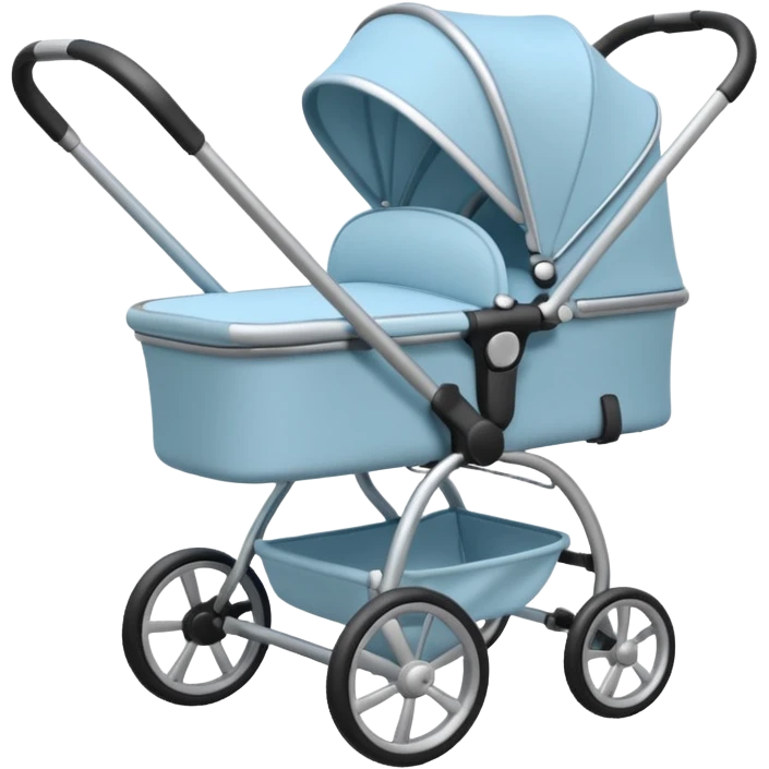 Pastel blue infant stroller  emoji