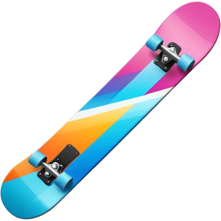 snow board,colorful, negative: character. emoji
