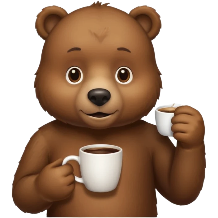 bear with coffee  emoji