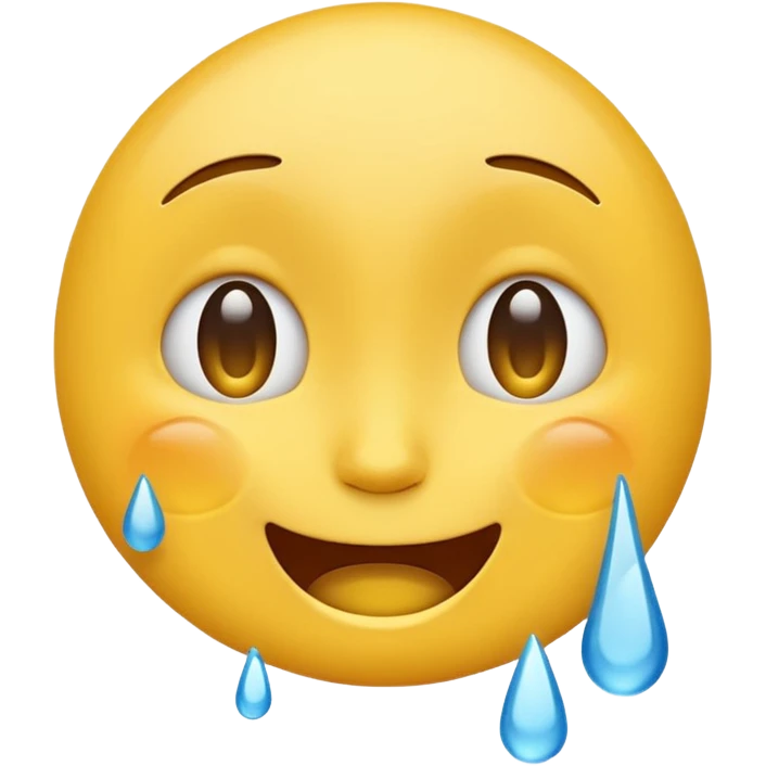 An emoji that is crying and laughing emoji